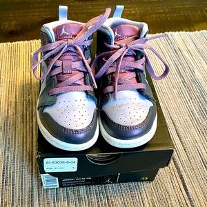 Jordan 1 Mid Monsoon Blue Purple (TD) (Toddler Size 9)